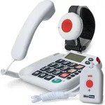 MaxCom KX481SOS: Hausnotruf Telefon mit Notrufarmband und Funk Notruf Sender;