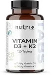 Vitamin D3 + K2 Tabletten - vegan & hochdosiert - 120 Vitamin D Tabletten