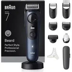Braun BeardTrimmer 7 BT7540, Waschbar, Batterie, Schwarz, Blau - Schwarz/Blau