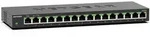 NETGEAR GS316, Unmanaged, L2, Gigabit Ethernet (10/100/1000), Wandmontage - Schwarz
