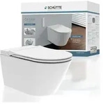 SCH&Uuml;TTE Dusch WC CESARI PREMIUM, sp&uuml;lrandlos, Toilette mit Bidet-Funktion und