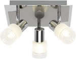 BRILLIANT LED Spotplatte Lea | zeitlose Deckenleuchte | 3-flammig | Metall/Glas 