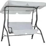 CASARIA&reg; Hollywoodschaukel 2 Sitzer wetterfest Hellgrau 200kg Belastbarkeit