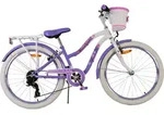 Volare Lovely Kinderfahrrad - M&auml;dchen - 24 Zoll - Lila - 7 G&auml;nge - Lila