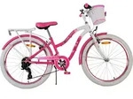 Volare Lovely Kinderfahrrad - M&auml;dchen - 24 Zoll - Rosa - 7 G&auml;nge - Rosa