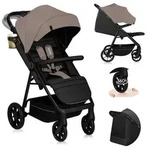 Lionelo Buggy MIRA bis zu 22 kg, Schwenkbare 360&deg; R&auml;der, UPF50+ Filter,