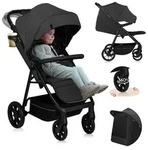 Lionelo Buggy MIRA bis zu 22 kg, Schwenkbare 360&deg; R&auml;der, UPF50+ Filter,