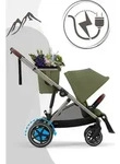 CYBEX e-Gazelle S, Betthimmel, Traditioneller Kinderwagen, Unisex, Faltbar, Gr&uuml;n -
