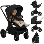 Lionelo Kombikinderwagen Mika Plus 3in1 bis 38 Monate (22kg), XXL-Verdeck mit UPF50+,
