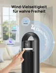 DREO Leiser Turmventilator, Ventilator mit Fernbedienung f&uuml;r Schlafzimmer, Tower -