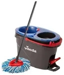 H2PrO Spin Mop Set (schwarz/rot, mit Zweitanksystem und Teleskopstiel) -