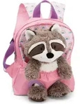 Nici Rucksack mit Pl&uuml;schtier Waschb&auml;r 25 cm - Rosa