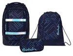 Satch, Schulrucksack-Set PACK Purple Laser 3-teilg, ab 5. Klasse - Lila