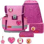 Belmil Classy Plus ergonomisches Schulranzen-Set 5-teilig "Rosie Hearts" mit