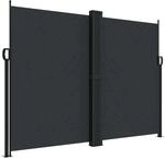 vidaXL Seitenmarkise Ausziehbar Schwarz 180x600 cm