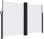 vidaXL Seitenmarkise Ausziehbar Wei&szlig; 160x1200 cm