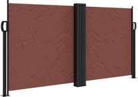 vidaXL Seitenmarkise Ausziehbar Braun 120x1000 cm
