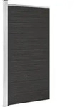 vidaXL Zaunelement WPC 95x186 cm Schwarz - Schwarz