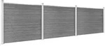 vidaXL Zaunelement Set WPC 526x146 cm Grau - Grau