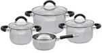 ELO Basic Black Steam Topfset Edelstahl Volumenskala Induktion silberfarben 4-teilig