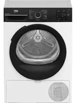 Beko BM3T39230W, Freistehend, Frontlader, W&auml;rmepumpe, Schwarz, Wei&szlig;, Tasten,