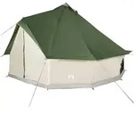 vidaXL Tipi-Familienzelt 12 Personen Gr&uuml;n Wasserdicht - Olive/Wei&szlig;