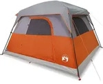 vidaXL Campingzelt 4 Personen Orange Wasserdicht - Orange