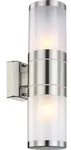 Globo Lighting Au&szlig;enleuchte Edelstahl, 2x E27 - Silber