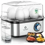 KESSER&reg; Eierkocher f&uuml;r 1-8 Eier Edelstahl 500W, Warmhaltefunktion, BPA-frei,...