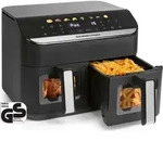 GOURMETmaxx 2-Kammer-Hei&szlig;luftfritteuse 2 x 4,5 l - Multi-Color LED-Touchdisplay -