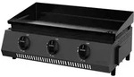 COZZE Plancha Grill Tragbar G-700 mit 3 Brennern 50 mbar - Schwarz