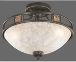 Trio Leuchten - Landhaus I Vintage Rustikale runde Deckenleuchte I Deckenlampe I