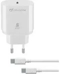 Cellularline Super Fast Charger Kit 25W - USB-C to USB-C - Samsung, Drinnen,...