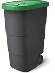 Prosperplast Wheeler 90 l anthrazit mit gr&uuml;nem Deckel - Gr&uuml;n