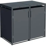 DEGAMO M&uuml;lltonnenbox 2er M&Uuml;NCHEN 132x80x116cm f&uuml;r Tonnen 120 und 240 Liter,...