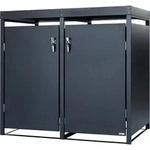 Zelsius M&uuml;lltonnenbox mit Pflanzdach f&uuml;r zwei 120 - 240 Liter M&uuml;lltonnen,