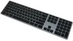 Matias Kabellos Tastatur Deutsch QWERTZ Mac Space Grau - Grau