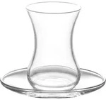 LAV Demet Teegl&auml;ser mit Unterteller 135 ml - 12 teiliges Set f&uuml;r 6 Personen -