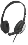 Hama PC-Office-Headset HS-P100 V2, Stereo, Schwarz - Schwarz/Silber