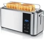 Arendo Toaster Langschlitz, Br&ouml;tchenaufsatz, W&auml;rmeisoliertes Geh&auml;use,...