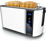 Arendo Toaster 4 Scheiben, Langschlitz, Edelstahl, 1500W, Touch-Bedienung,...