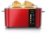 Arendo Toaster 4 Scheiben, Langschlitztoaster, Langschlitz, Edelstahl, 1500W,...