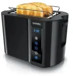 Arendo Toaster 2 Scheiben, Edelstahl, 800W, Touch-Bedienung, Display mit