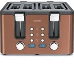 Arendo Toaster, 4 kurze Schlitze, f&uuml;r 4 Scheiben, 1750 W, Automatik, Edelstahl,