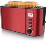Arendo Toaster 4 Scheiben, Langschlitz, Edelstahl, 1500W, Display mit