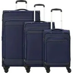 d&n Travel Line 9504 4 Rollen Kofferset 3-teilig mit Dehnfalte - Blau