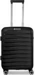 Franky London 4 Rollen Kabinentrolley S 55 cm mit Dehnfalte - Schwarz