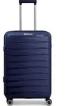 Franky London 4 Rollen Trolley M 65 cm mit Dehnfalte - Dunkelblau
