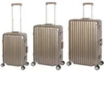 3er Reisekoffer Set - Hartschalen Polycarbonat Alu Koffer Trolley TSA-Schloss 4
