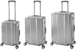 3er Reisekoffer Set - Hartschalen Polycarbonat Alu Koffer Trolley Reise Urlaub 